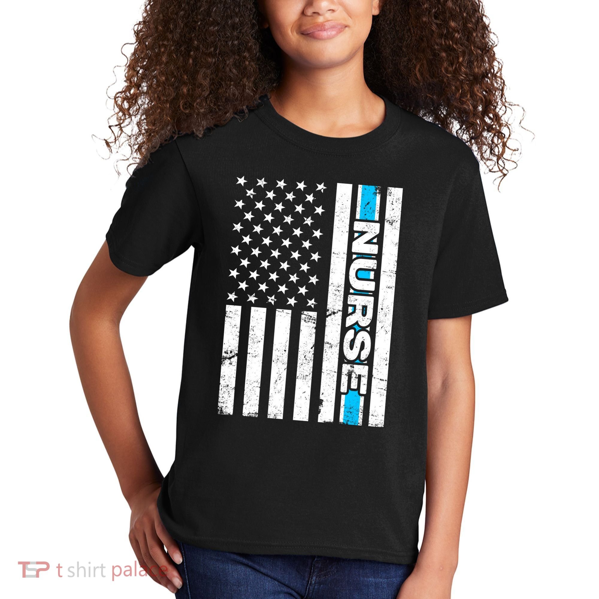 Support Nurses Front Line Flag Kids T-Shirt