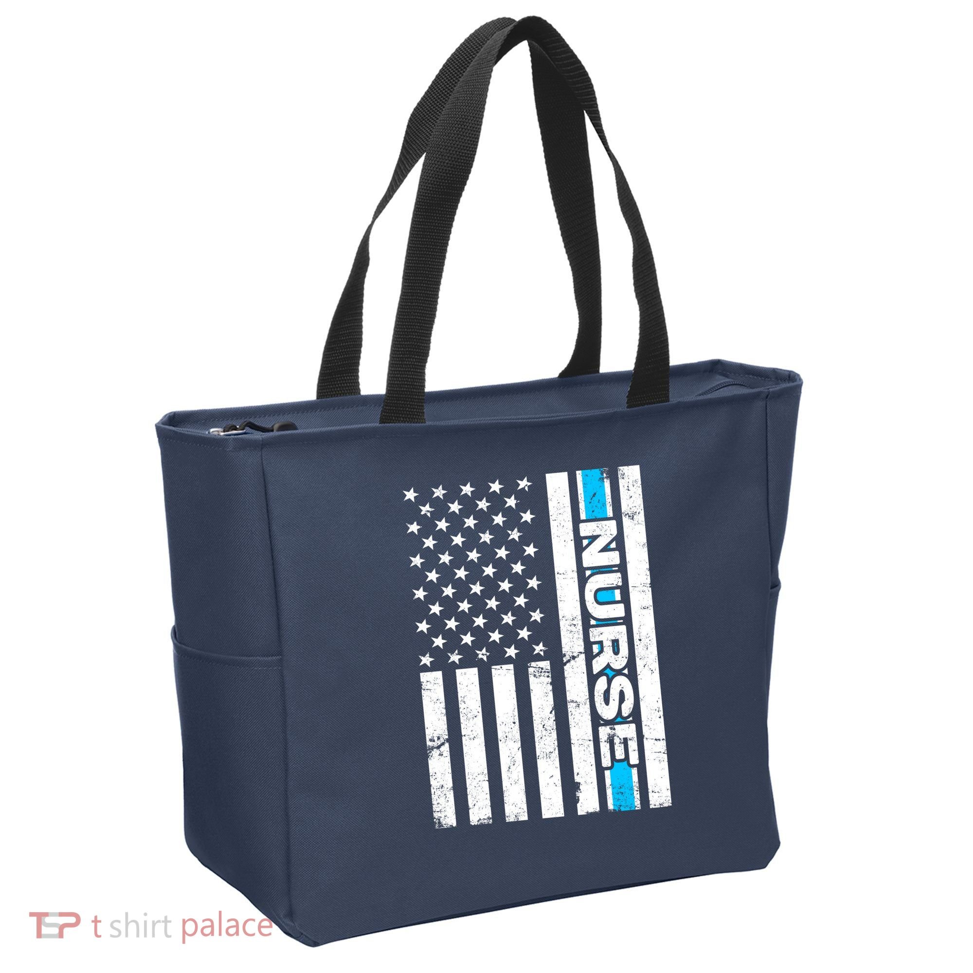 Support Nurses Front Line Flag Tote Bag