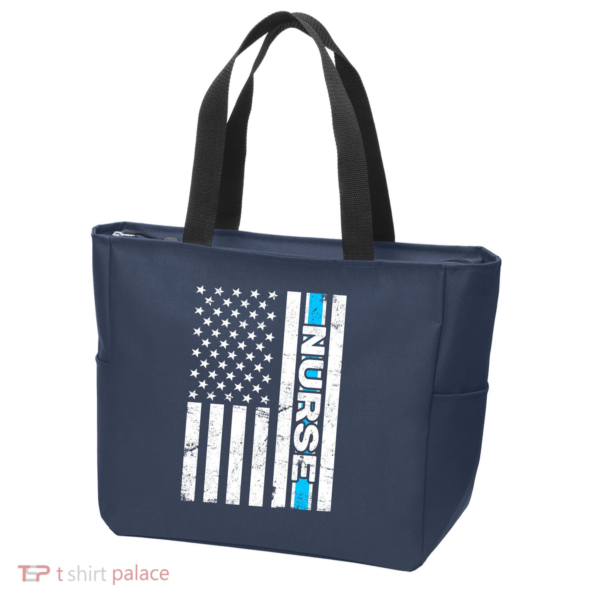 Support Nurses Front Line Flag Tote Bag