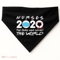 Support Nurses The Ones Who Saved The World USA-Made Doggie Bandana thumb 0