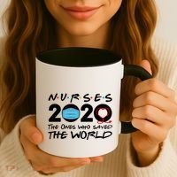 Support Nurses The Ones Who Saved The World Coffee Mug thumb 3