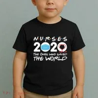 Support Nurses The Ones Who Saved The World Toddler T-Shirt thumb 2