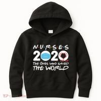 Support Nurses The Ones Who Saved The World Kids Hoodie thumb 0