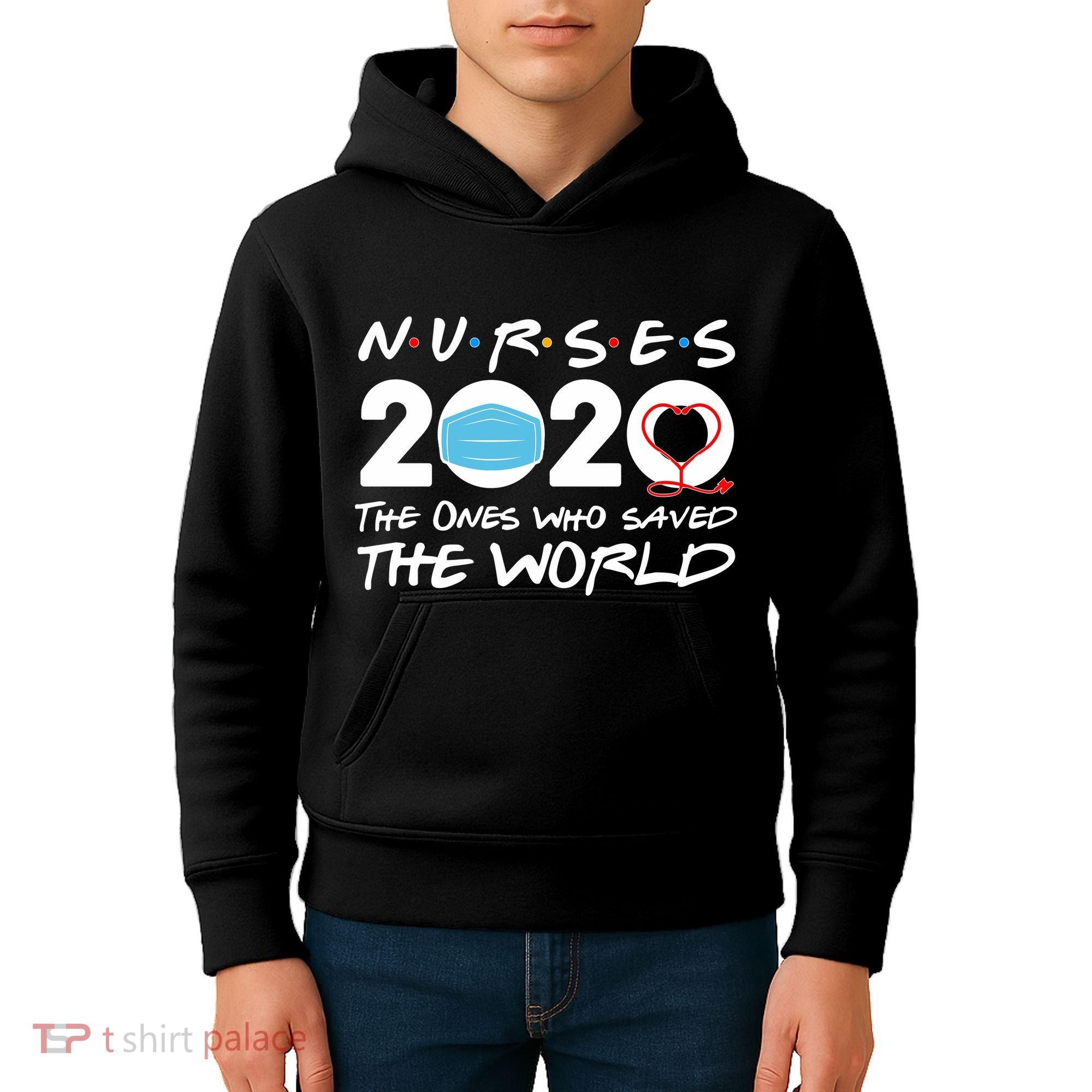 Support Nurses The Ones Who Saved The World Kids Hoodie