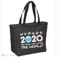 Support Nurses The Ones Who Saved The World Tote Bag thumb 2