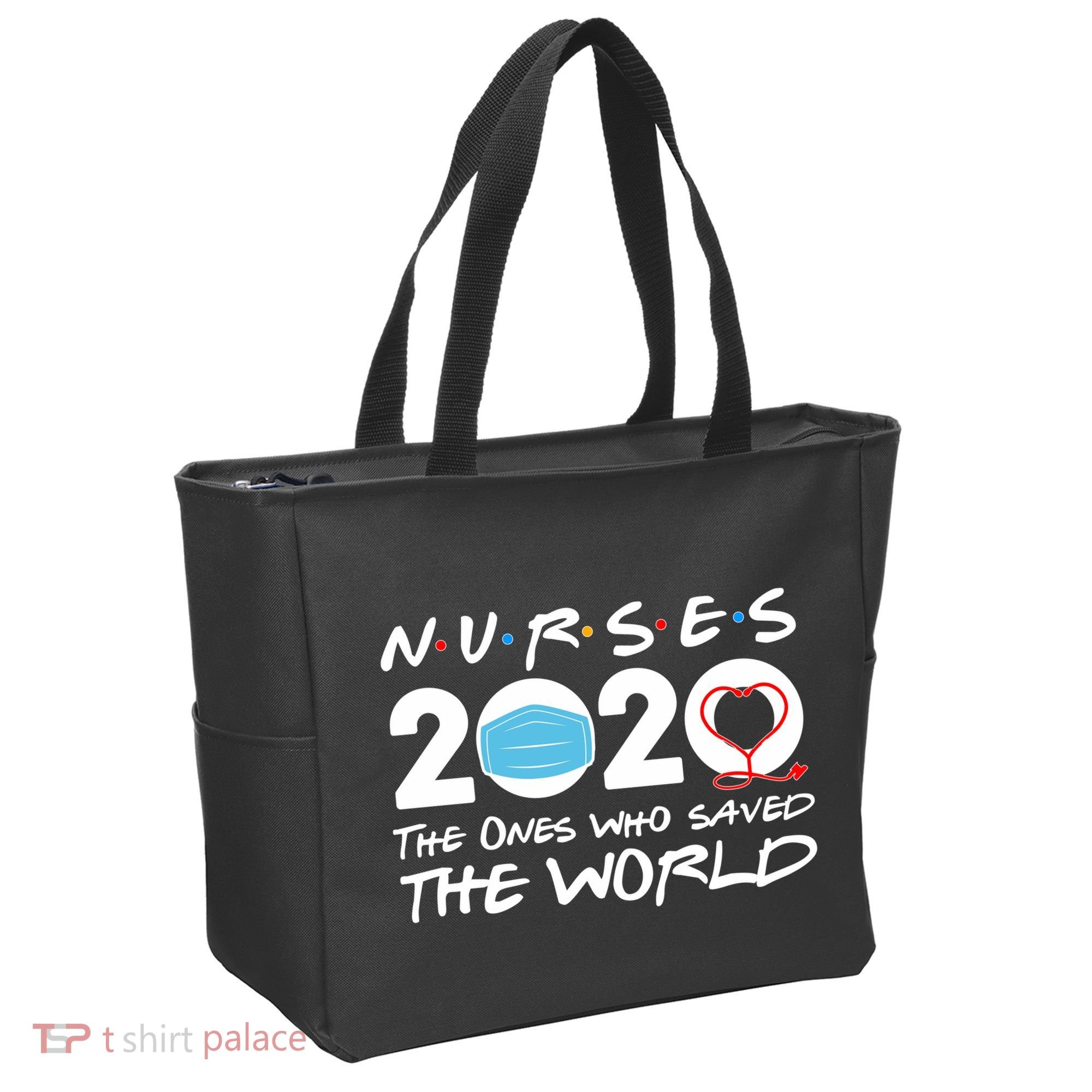 Support Nurses The Ones Who Saved The World Tote Bag
