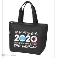 Support Nurses The Ones Who Saved The World Tote Bag thumb 3