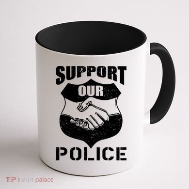 Support Our Police Coffee Mug back