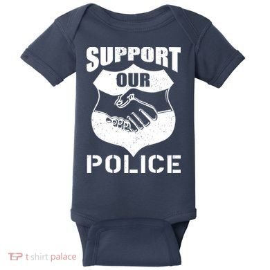 Support Our Police Baby Bodysuit