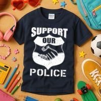 Support Our Police Kids T-Shirt thumb 3