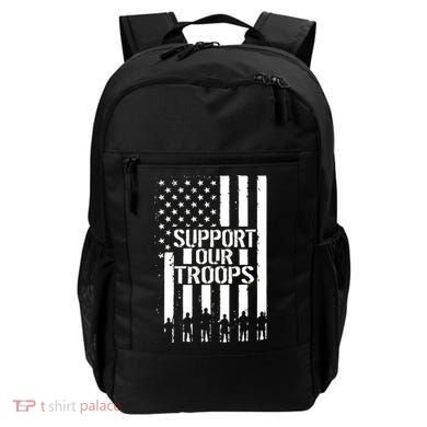 Support Our Troops Distressed American Flag Backpack