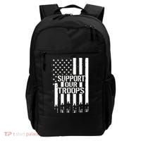 Support Our Troops Distressed American Flag Backpack thumb 0