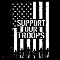 Support Our Troops Distressed American Flag Backpack thumb 2