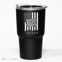 Support Our Troops Distressed American Flag Tumbler thumb 0
