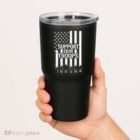 Support Our Troops Distressed American Flag Tumbler thumb 2