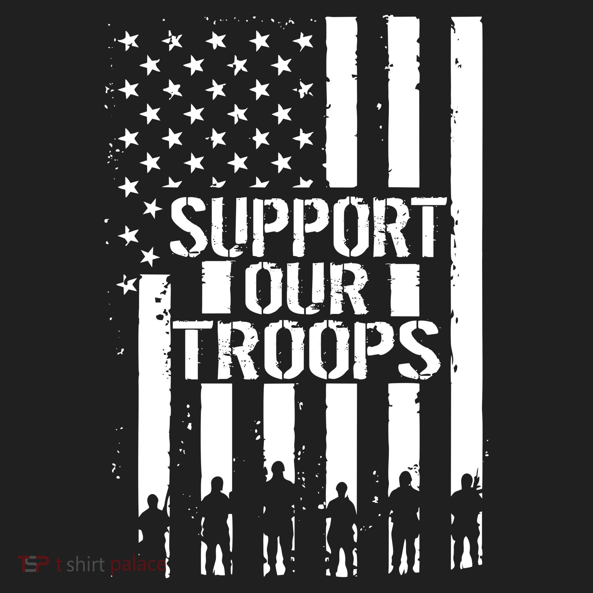 Support Our Troops Distressed American Flag Tumbler
