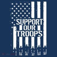 Support Our Troops Distressed American Flag Hoodie thumb 7