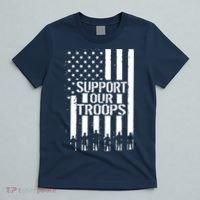 Support Our Troops Distressed American Flag T-Shirt thumb 5