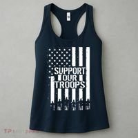 Support Our Troops Distressed American Flag Women's Tank Top thumb 3