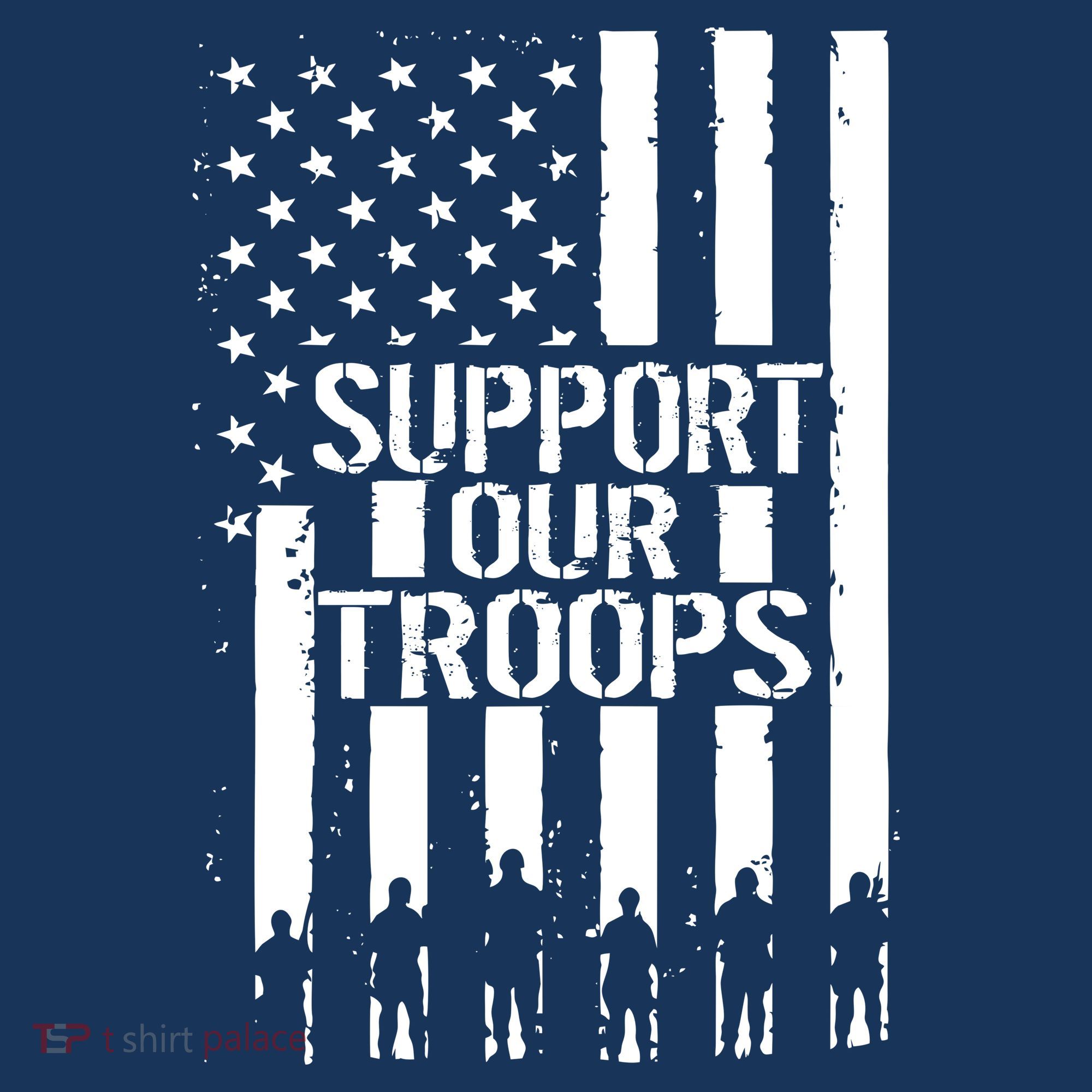 Support Our Troops Distressed American Flag Visor
