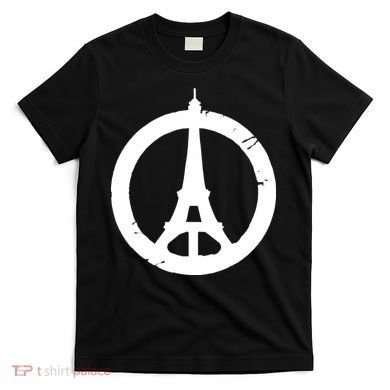 Support Paris Peace Sign Eiffel Tower T-Shirt