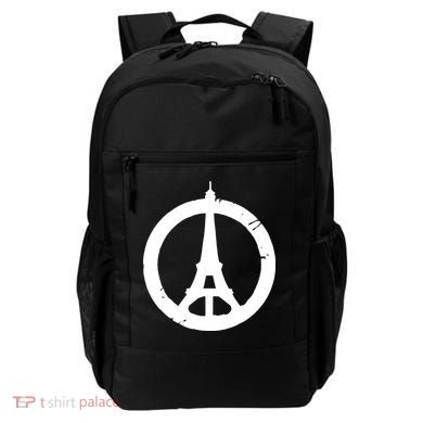 Support Paris Peace Sign Eiffel Tower Backpack