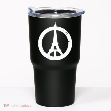 Support Paris Peace Sign Eiffel Tower Tumbler