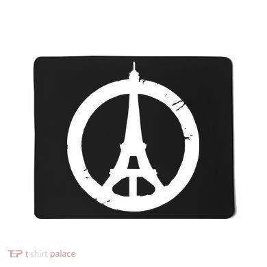 Support Paris Peace Sign Eiffel Tower Mousepad