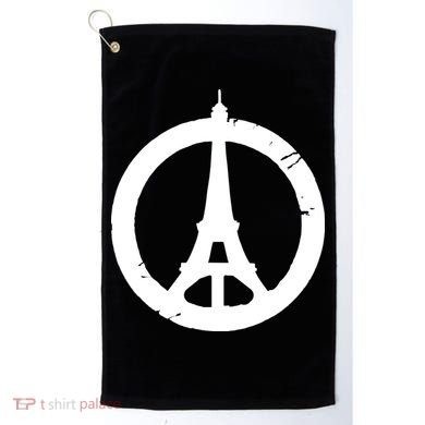 Support Paris Peace Sign Eiffel Tower Golf Towel