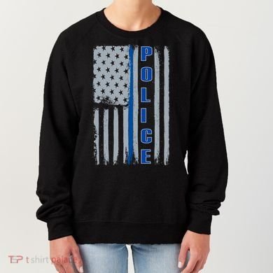 Support Police Blue Flag Women's Sweatshirt