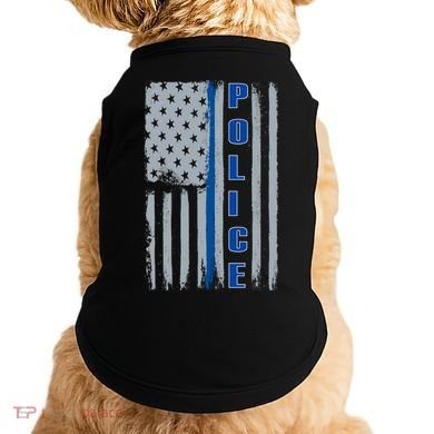 Support Police Blue Flag Doggie Tank
