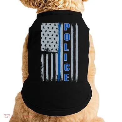 Support Police Blue Flag Doggie Tank