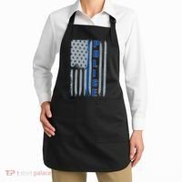 Support Police Blue Flag Apron thumb 2
