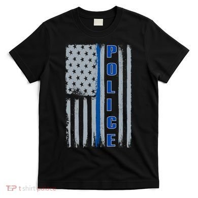 Support Police Blue Flag T-Shirt