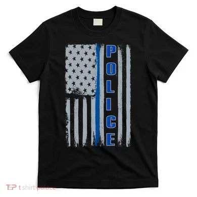 Support Police Blue Flag T-Shirt
