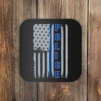 Support Police Blue Flag Coaster thumb 0