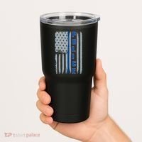 Support Police Blue Flag Tumbler thumb 2