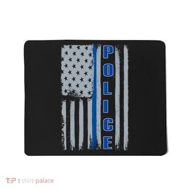 Support Police Blue Flag Mousepad