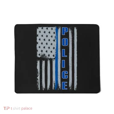 Support Police Blue Flag Mousepad