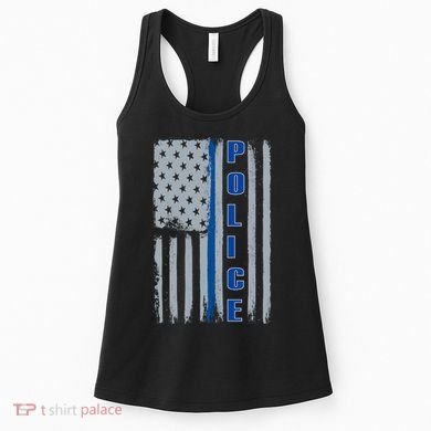 Support Police Blue Flag Women's Tank Top
