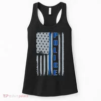 Support Police Blue Flag Women's Tank Top thumb 0