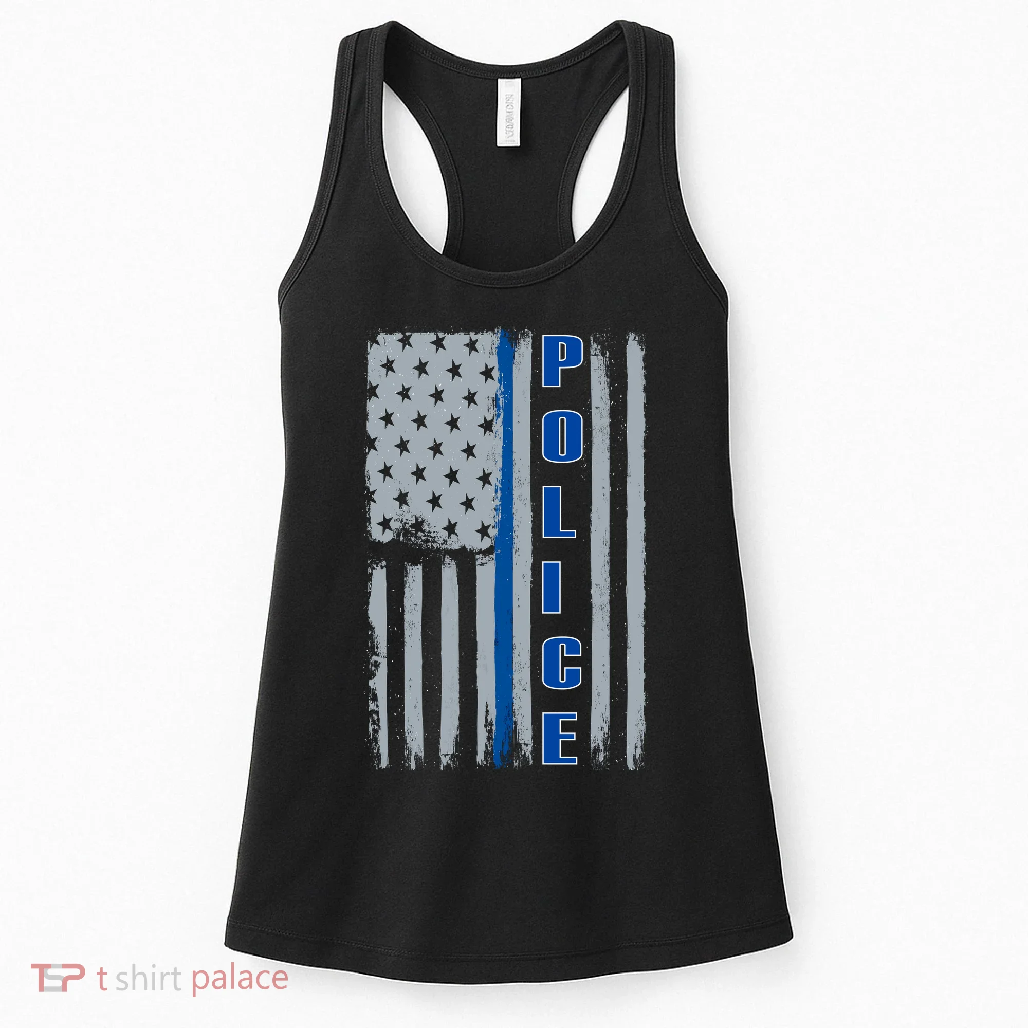 Support Police Blue Flag Women's Tank Top