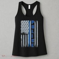 Support Police Blue Flag Women's Tank Top thumb 3