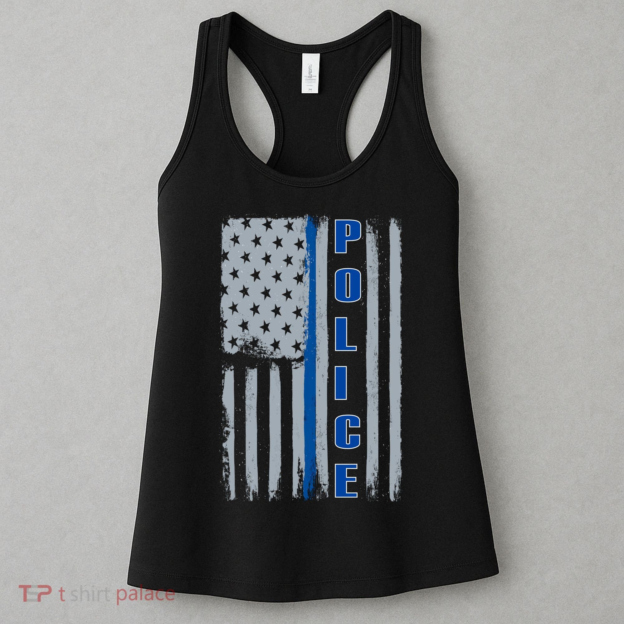 Support Police Blue Flag Women's Tank Top