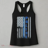 Support Police Blue Flag Women's Tank Top thumb 3
