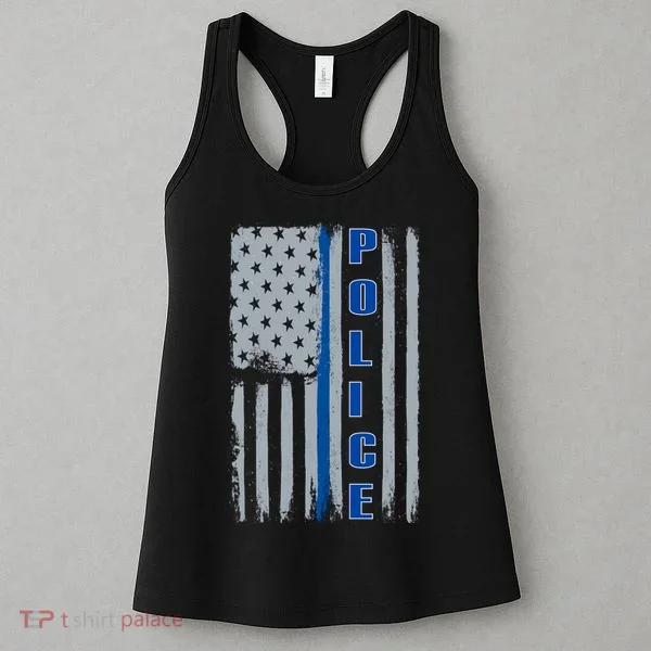 Support Police Blue Flag Women's Tank Top