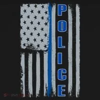 Support Police Blue Flag Baby Bodysuit thumb 2