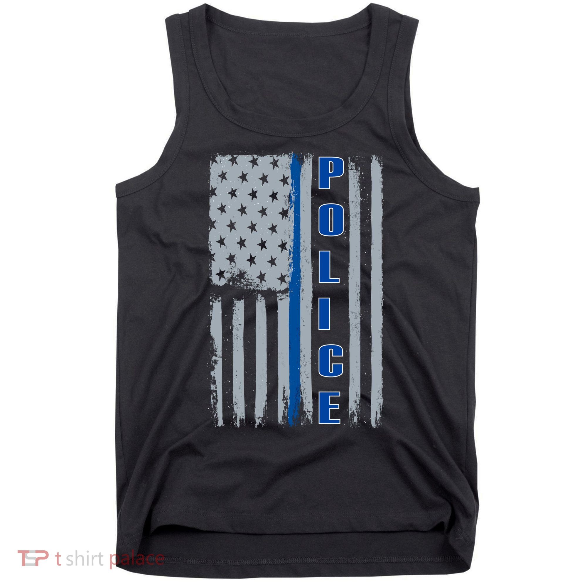 Support Police Blue Flag Tank Top