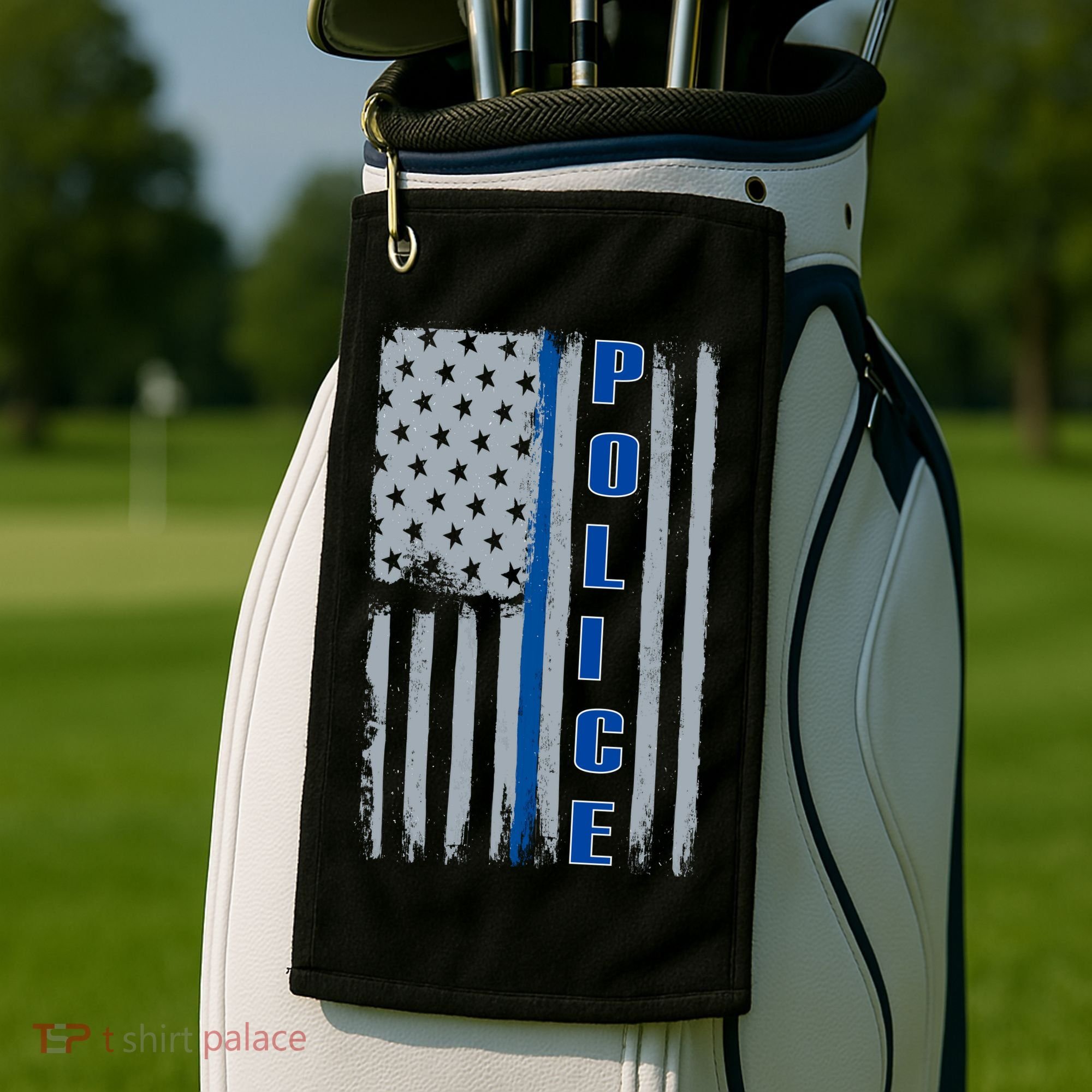 Support Police Blue Flag Golf Towel