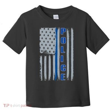 Support Police Blue Flag Toddler T-Shirt